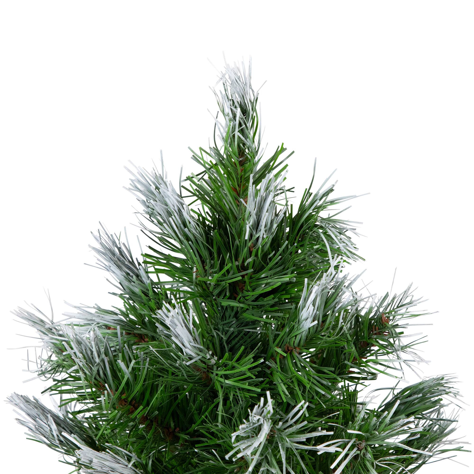 14" Unlit Whitecap Pine Artificial Mini Christmas Tree in Burlap Base